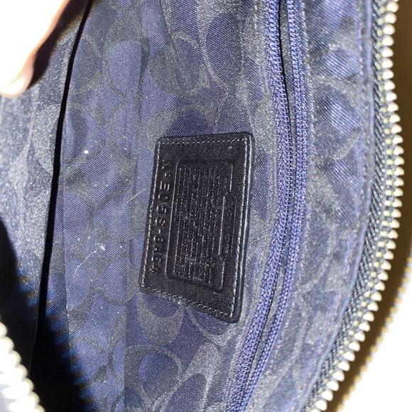 Black Leather Coach Shoulder Bag - Picture 3 of 6